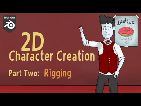 Blender Grease Pencil Tutorial : Character Creation : Part Two - 2D Rigging