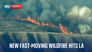 New wildfire breaks out north of Los Angeles forcing residents to evacuate