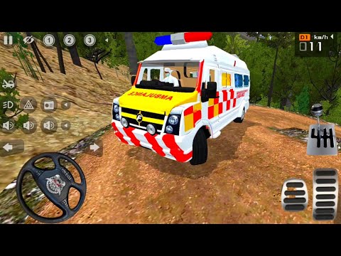 Heavy Ambulance Rescue In Offroad Driving l Bussid Ambulance mod