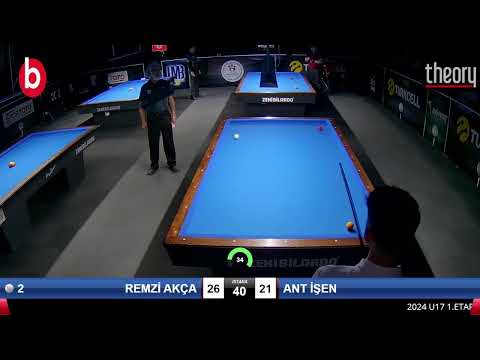 REMZİ AKÇA & ANT İŞEN Bilardo Maçı - 2024 U17 1.ETAP-FİNAL GRUBU 1/2