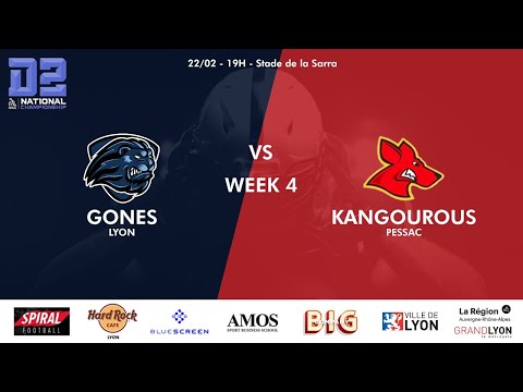 FFFA D2 - J4 - Gones de Lyon VS Kangourous de Pessac