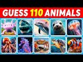 Guess 110 SEA ANIMALS In 3 Seconds EASY To IMPOSSIBLE
