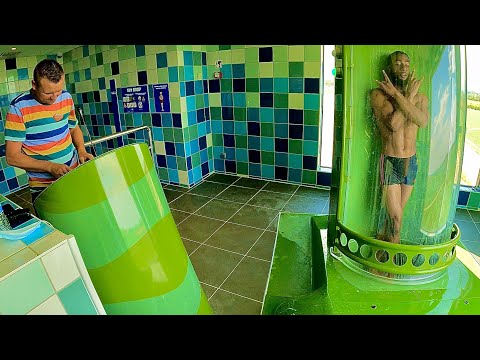 Trapdoor Free fall Water Slide at Plopsaqua Hannut-Landen