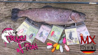 Spoons von &quot;Crazy Fish&quot; im Test/Viele Fänge/Forellen fischen mit Kunstködern/ Trout Area