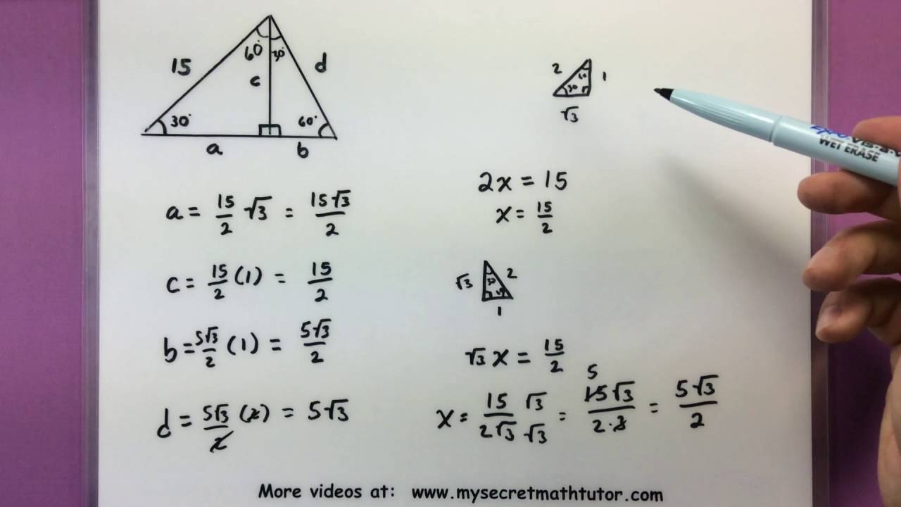 Trigonometry - Find the missing values in the figure