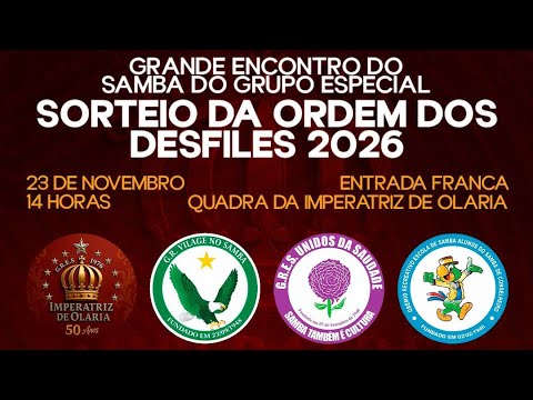 Festa do Sorteio da Ordem dos Desfiles 2026 - Nova Friburgo RJ