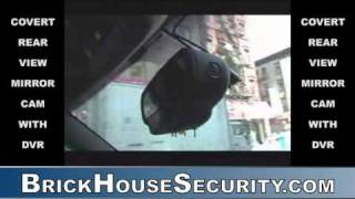 Rear View Mirror w/ 4 Hidden Cameras And DVR Records All Angles, Inside and Out