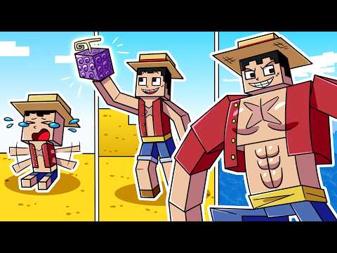I Survived 100 DAYS as LUFFY from ONE PIECE in HARDCORE Minecraft!