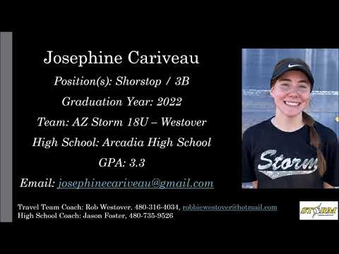 Josephine Cariveau Softball Skills Video - 2022 Shortstop 3B