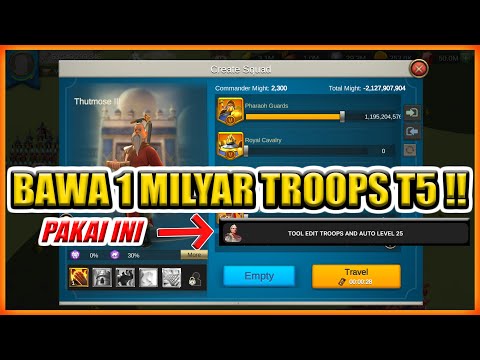 CARA BAWA 1 MILYAR TROOPS T5 MARCH ROK MOD PRIVATE SERVER !!