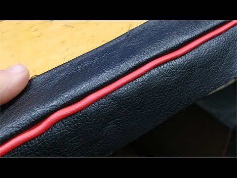 Kunstlederbezug mit Paspel Musterstück