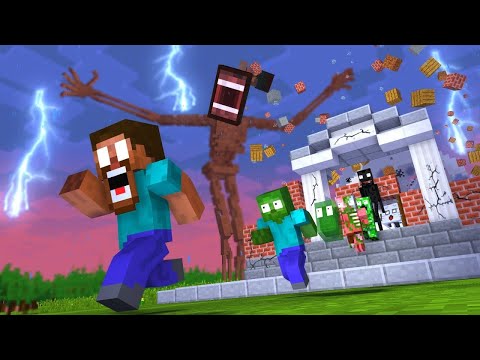 Monster School : SIREN HEAD RIP WITHER GIANT APOCALYPSE ATTACK ESCAPE - Minecraft Animation