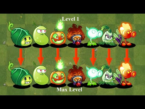 Every Plant Level 1 vs Max Level Plants - PvZ 2 Discovery