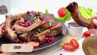 The Good Food | Pomegranate - Glazed Christmas Ribs