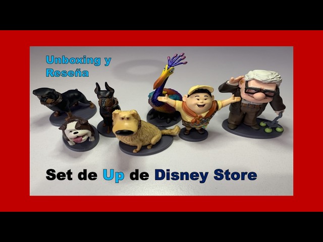 Vídeo relacionado con Disney Store Official, Up (Pixar), Set de figuritas, 7 figuritas de Carl Fredricksen, Ellie, Rusell, Kevin, Dug, Alfa, Beta y Gamma, a Partir de 3 años