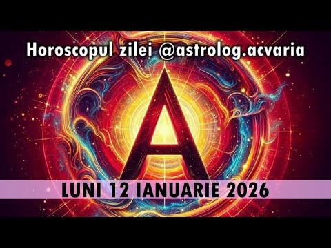 Antrenamentul inceputului 🏆 LUNI 12 IANUARIE 2026 ☯ HOROSCOPUL ZILEI  @astrolog.acvaria ​