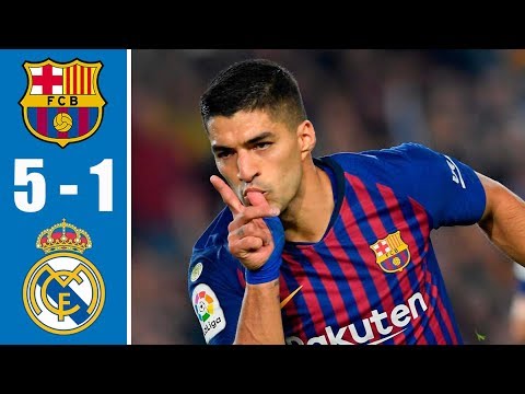 Barcelona vs Real Madrid 5-1 Highlights & Goals