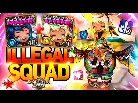 ILLEGAL HEAL SQUAD with Wind + Water Totemist - Summoners War
