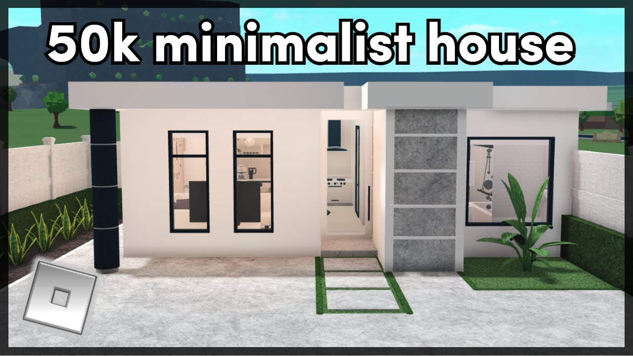 building a MINIMALISTIC HOUSE *50K BUDGET* roblox bloxburg