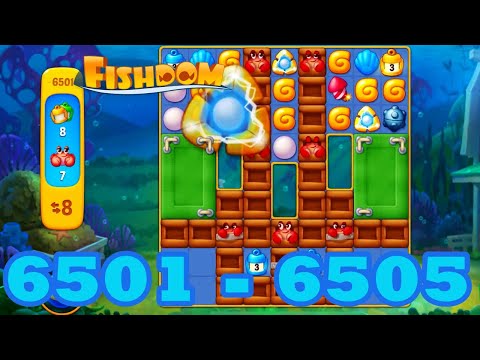 Fishdom Level 6501 - 6505 HD Walkthrough | 3 match puzzle | gameplay | android | 6502 | 6503 | 6504