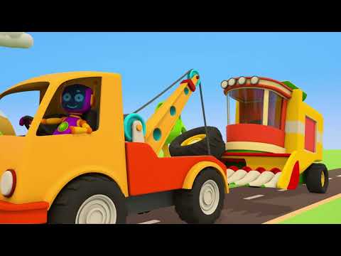 Lastbilen Leo & en borrmaskin | Tecknad bilserie på svenska för barn