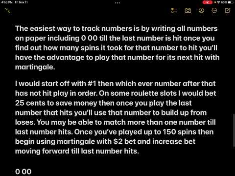 Strategy for Table Game Roulette and Bally Casino Slot Machine - YouTube