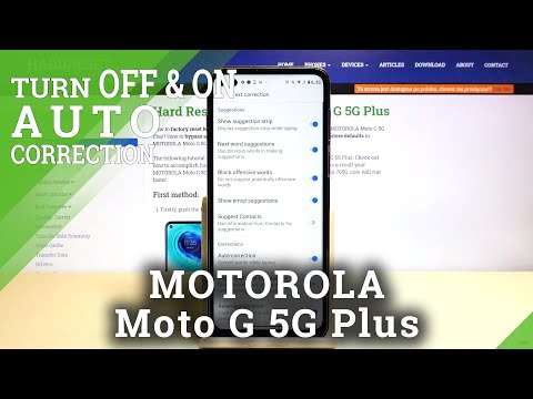 How to Enter Text Correction Options on Motorola Moto G 5G Plus - Manage Spell Checking