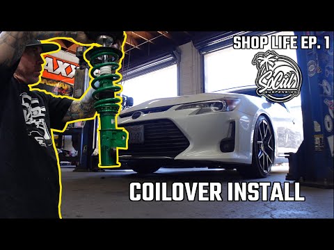 SCION TC COILOVER INSTALL + MORE | SHOP LIFE EP. 1