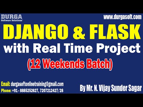 DJANGO & FLASK with Real Time Project (12 Weekends Batch) tutorials || by Mr. N. Vijay Sunder Sagar