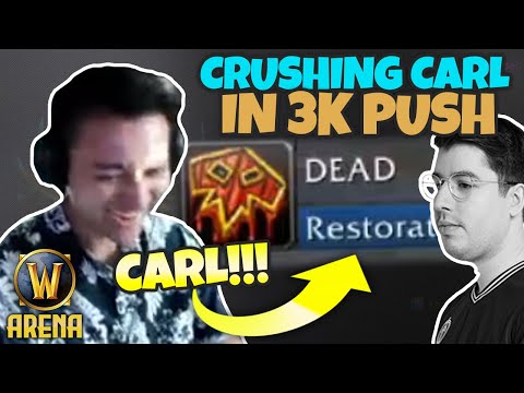 DOMINATING Carl in Under a Minute w/ Xaryu and Born - 3k 3s Push Full Gameplay | Pikaboo | WoW Arena