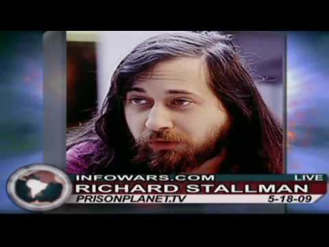 Richard Stallman on Alex Jones Tv (Who Needs Windows) 1/3