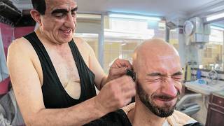 Intense SHAVE with 2 Old Turkish Barbers - Istanbul 🇹🇷