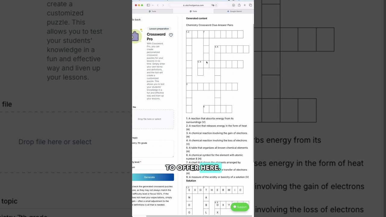 Digital Tools for the Classroom: How to Build Smart Crosswords with AI