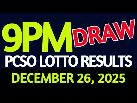 Lotto Result Today 9pm draw December 26, 2025 Friday PCSO