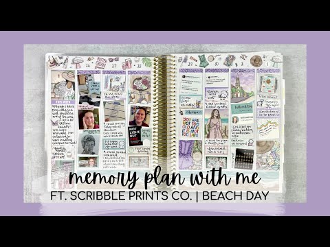 MEMORY PLAN WITH ME in my sadie's stickers planner | ft. scribble prints co | tattooed teacher plans