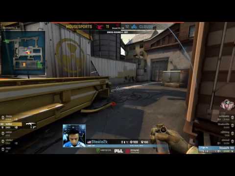 CS:GO - Stewie2k Clever Ninja Defuse vs Mousesports @ PGL Major Krakow 2017