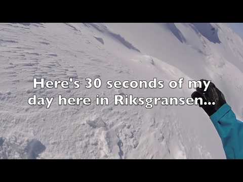 Extreme couloir deep in the Backcountry - Riksgransen sweden.