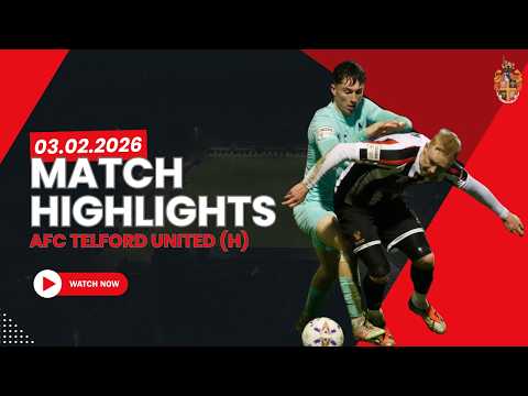 Highlights | Spennymoor Town 0 AFC Telford United 2 | Tuesday 3rd February 2026