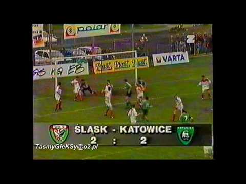 Śląsk Wrocław : GKS Katowice 2:2 sezon 1995/96 Ekstraklasa 11.05.1996