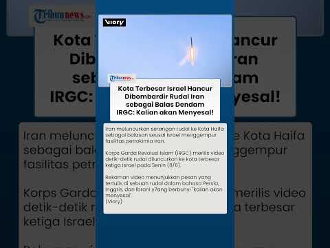 Detik-detik Kota Terbesar Israel Hancur Dibombardir Rudal Iran  sebagai Balas Dendam, IRGC Ancam IDF