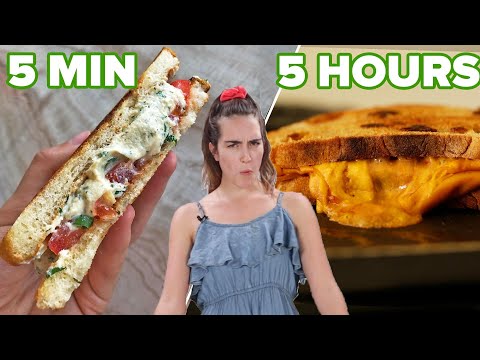 5 Min Vs. 50 Min. Vs. 5 Hour Vegan Grilled Cheese