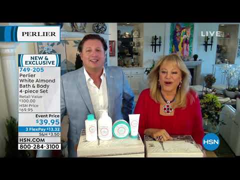 Perlier White Almond Bath   Body 4piece Set