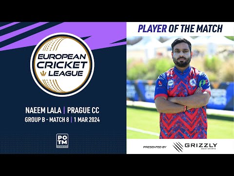 POTM: N.Lala - WIM vs PCC | Group B, Match 8 | European Cricket League 2024 | 1 Mar 2024 | ECL24.022