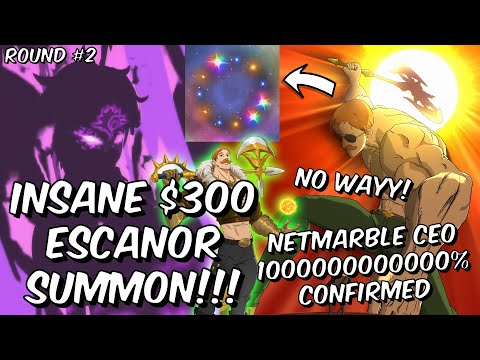 INSANE $300 ESCANOR SUMMON!!! - LUCKIEST CEO SUMMON!!!!!! - Seven Deadly Sins: Grand Cross Global