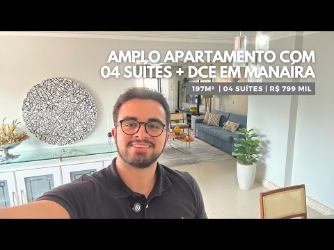 SOLD! SPACIOUS APARTMENT WITH 4 SUITES + MAID'S QUARTERS IN MANAÍRA FOR R$ 799,000
