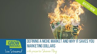 Defining a Niche Market and Why It Saves You Marketing Dollars