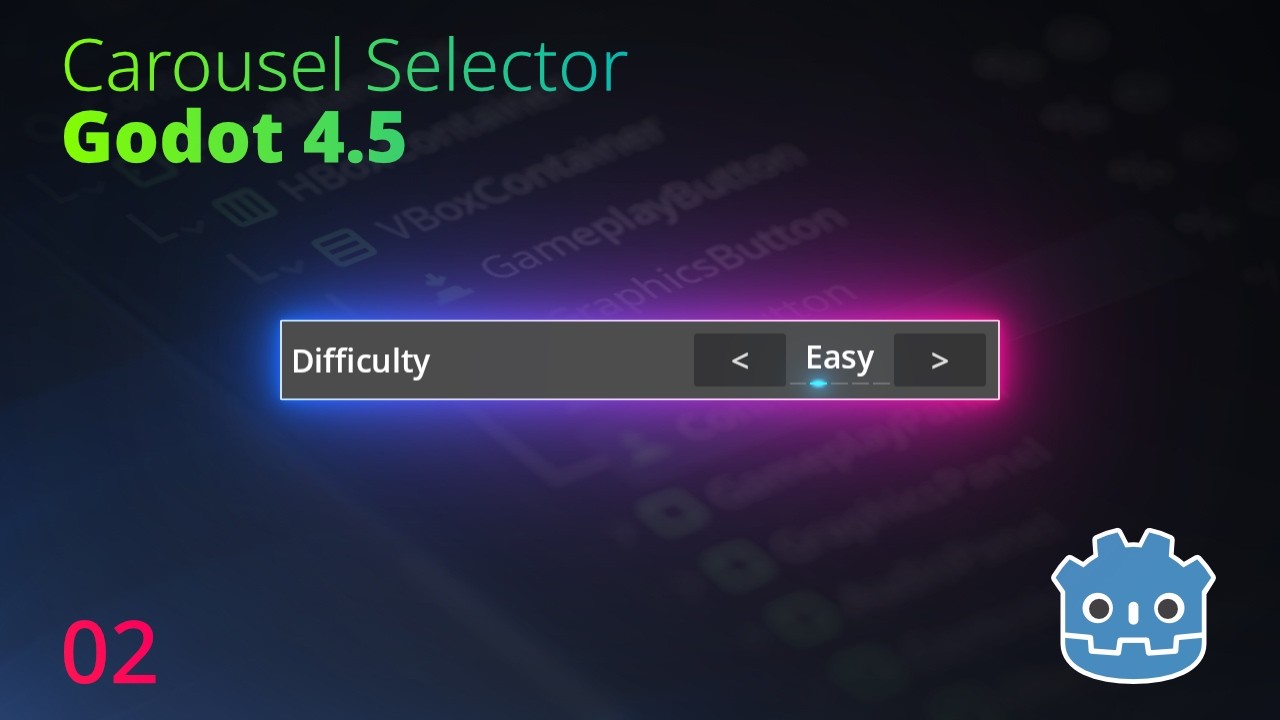 Carousel Selector Component for Godot 4 5