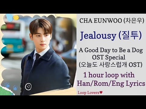 CHA EUNWOO (차은우) - Jealousy (질투) | 1 hour loop with Han/Rom/English Lyrics | 오늘도 사랑스럽개 OST