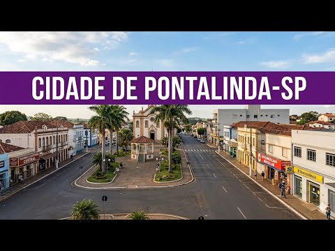 Centro da cidade de Pontalinda-SP