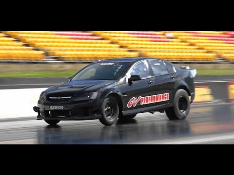 AUSTRALIA'S FASTEST LS TURBO RADIAL CAR C&V PERFORMANCE COMMODORE 7.03 @ 209 MPH